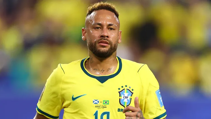 Neymar Jr #10 of Brazil looks on during the FIFA World Cup 2026.