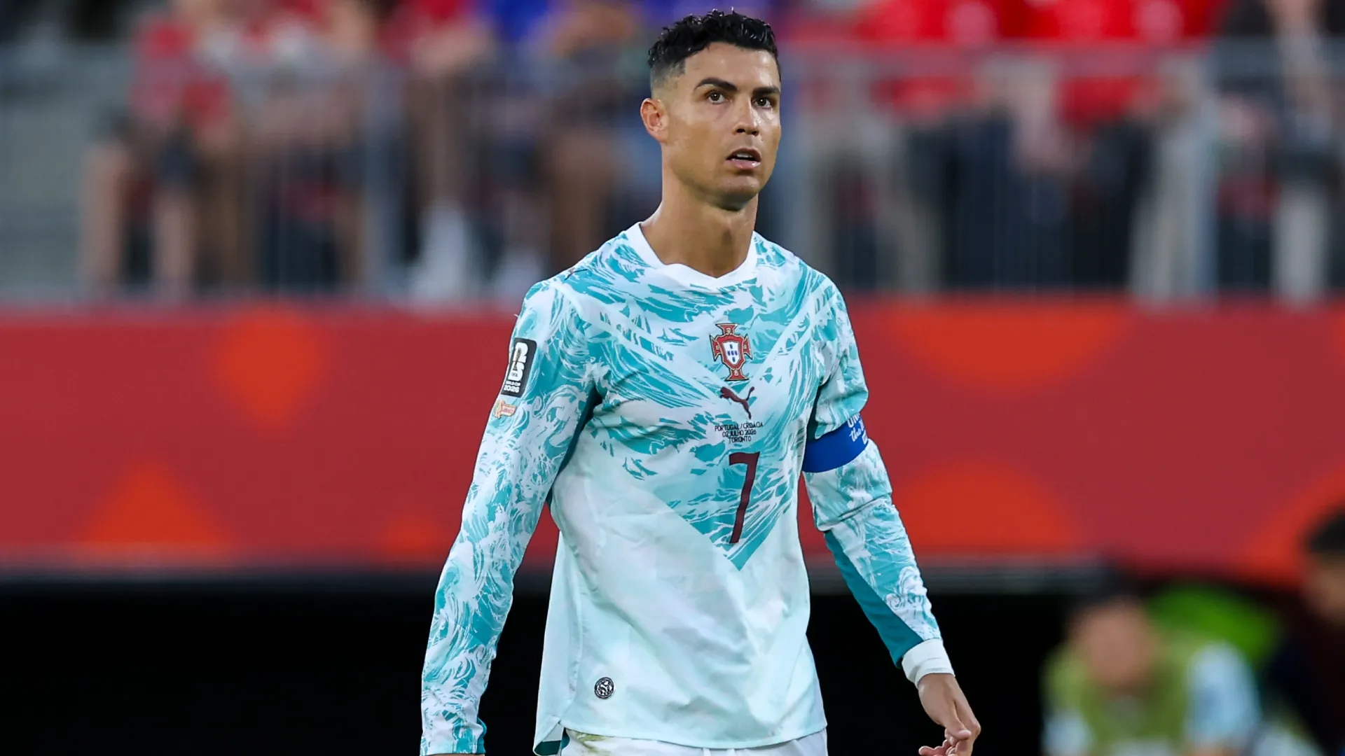 Cristiano Ronaldo #7 of Portugal during the Croatia game.
