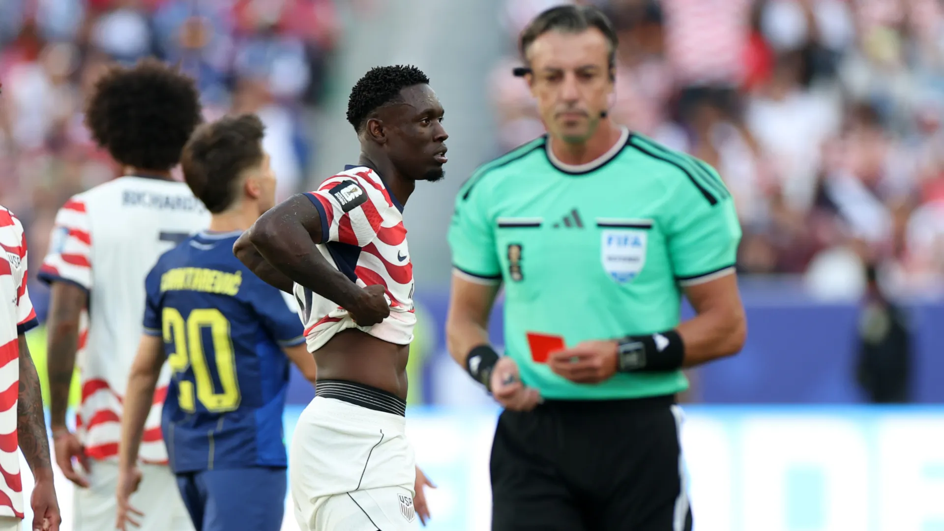 balogun red card usmnt world cup