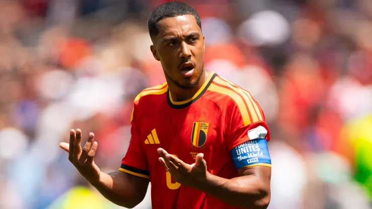 Youri Tielemans of Belgium reacts during the FIFA World Cup 2026.