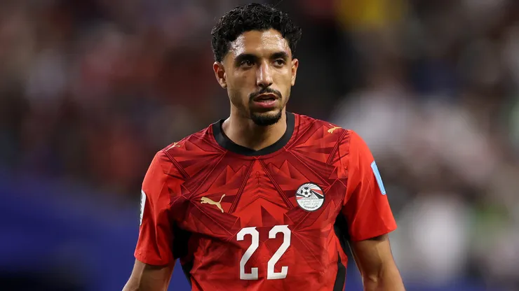 Omar Marmoush #22 of Egypt in action
