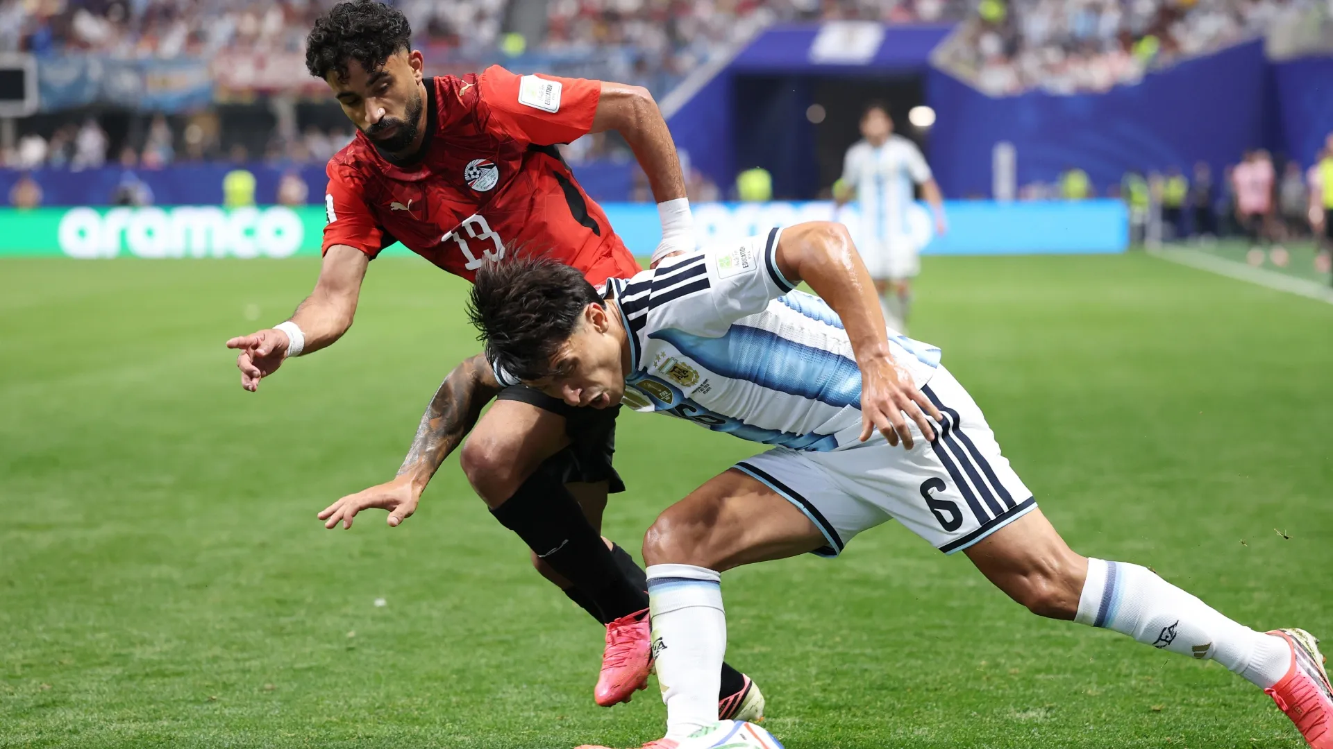 Martinez was fouled by Marwan Attia (Justin Setterfield/Getty Images)