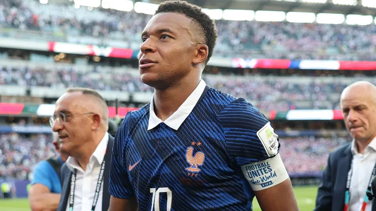 Kylian Mbappe #10 of France walks off the pitch.
