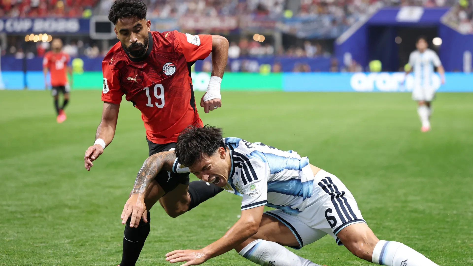 Martínez was fouled on the other end of the field (Justin Setterfield/Getty Images)