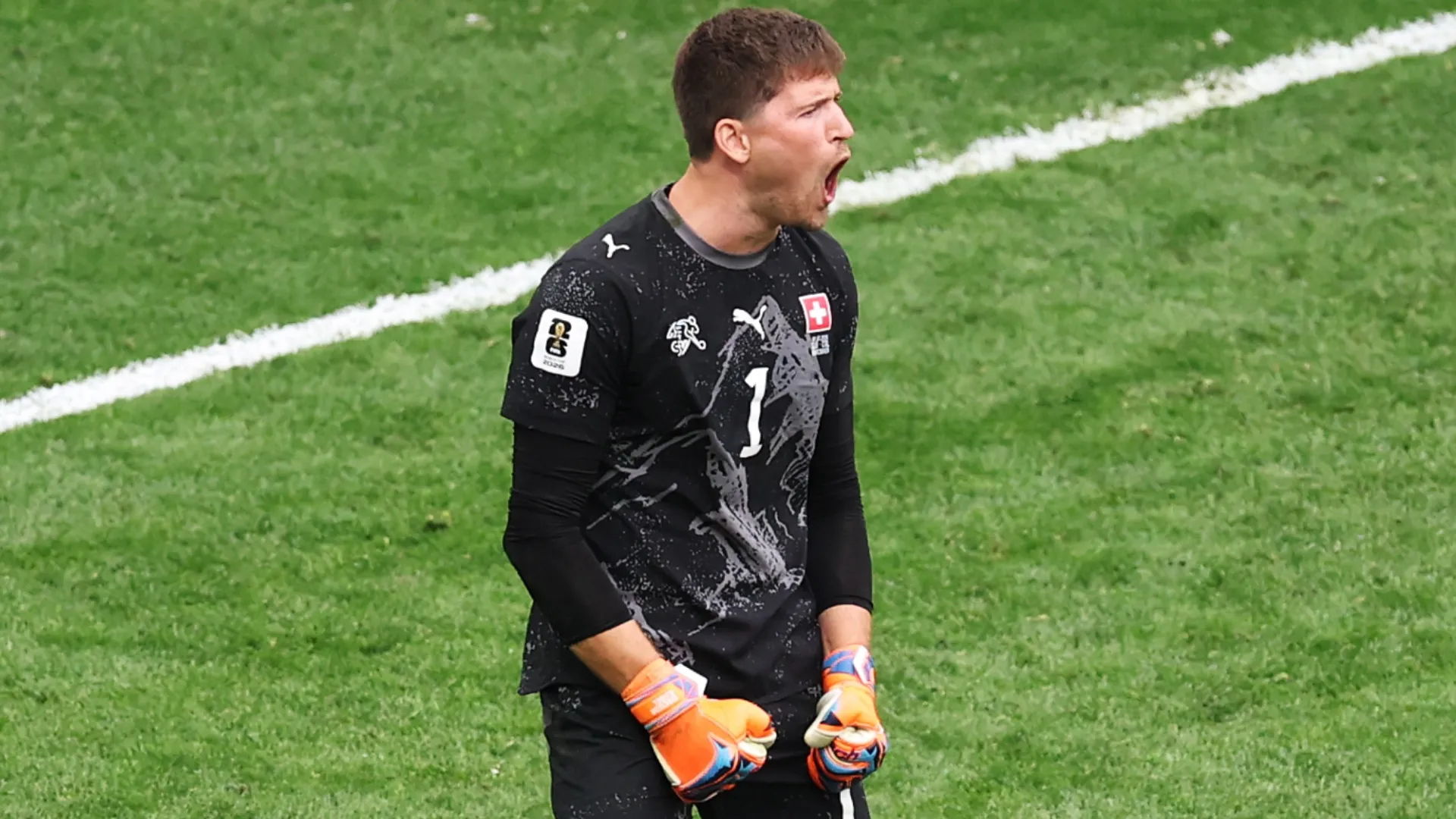 Gregor Kobel was very important for Switzerland in the penalties (Luke Hales/Getty Images)