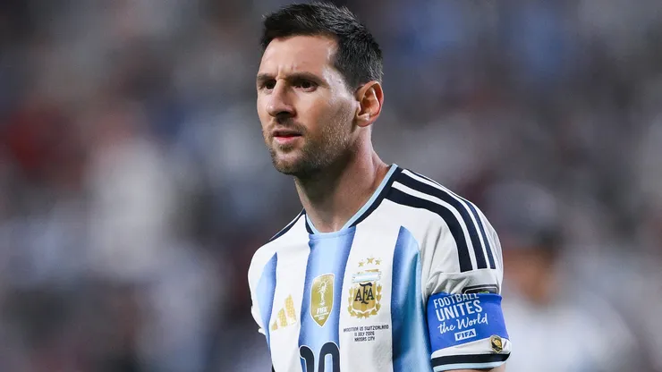 Lionel Messi #10 of Argentina looks on during the FIFA World Cup 2026 Quarter Final match.