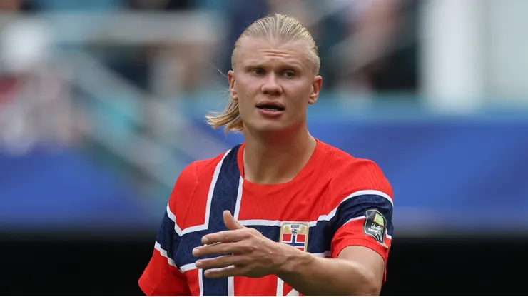 Erling Haaland #9 of Norway.