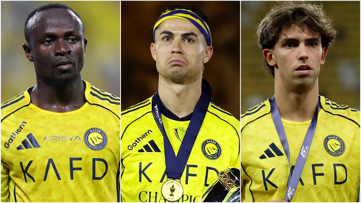 Joao Felix (left), Cristiano Ronaldo (center), and Sadio Mane (right)