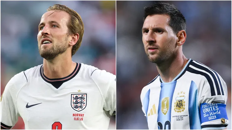 Harry Kane of England and Lionel Messi of Argentina.