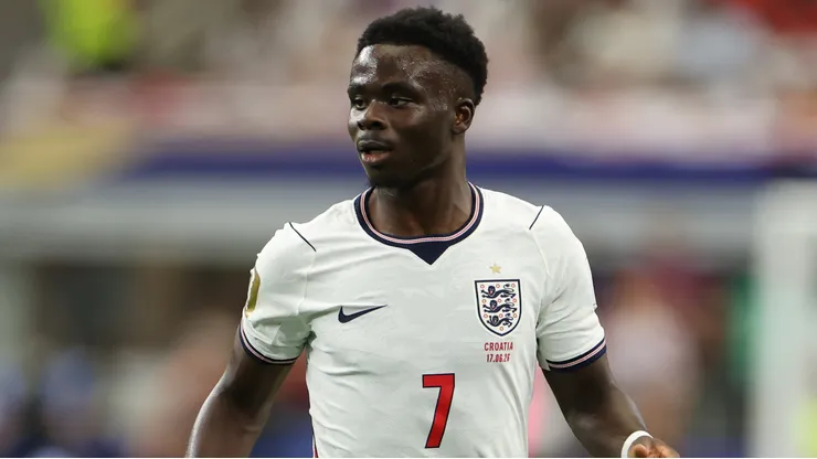 Bukayo Saka #7 of England.