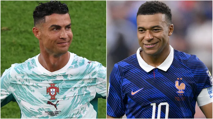 Cristiano Ronaldo (left) and Kylian Mbappe (right)