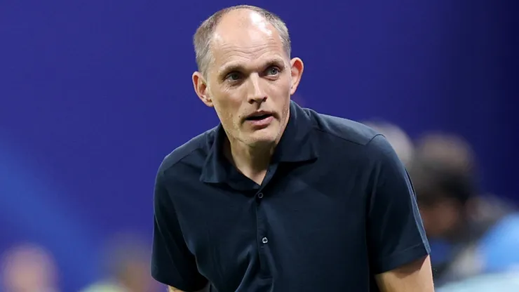 Thomas Tuchel, Manager of England, reacts during the FIFA World Cup 2026.