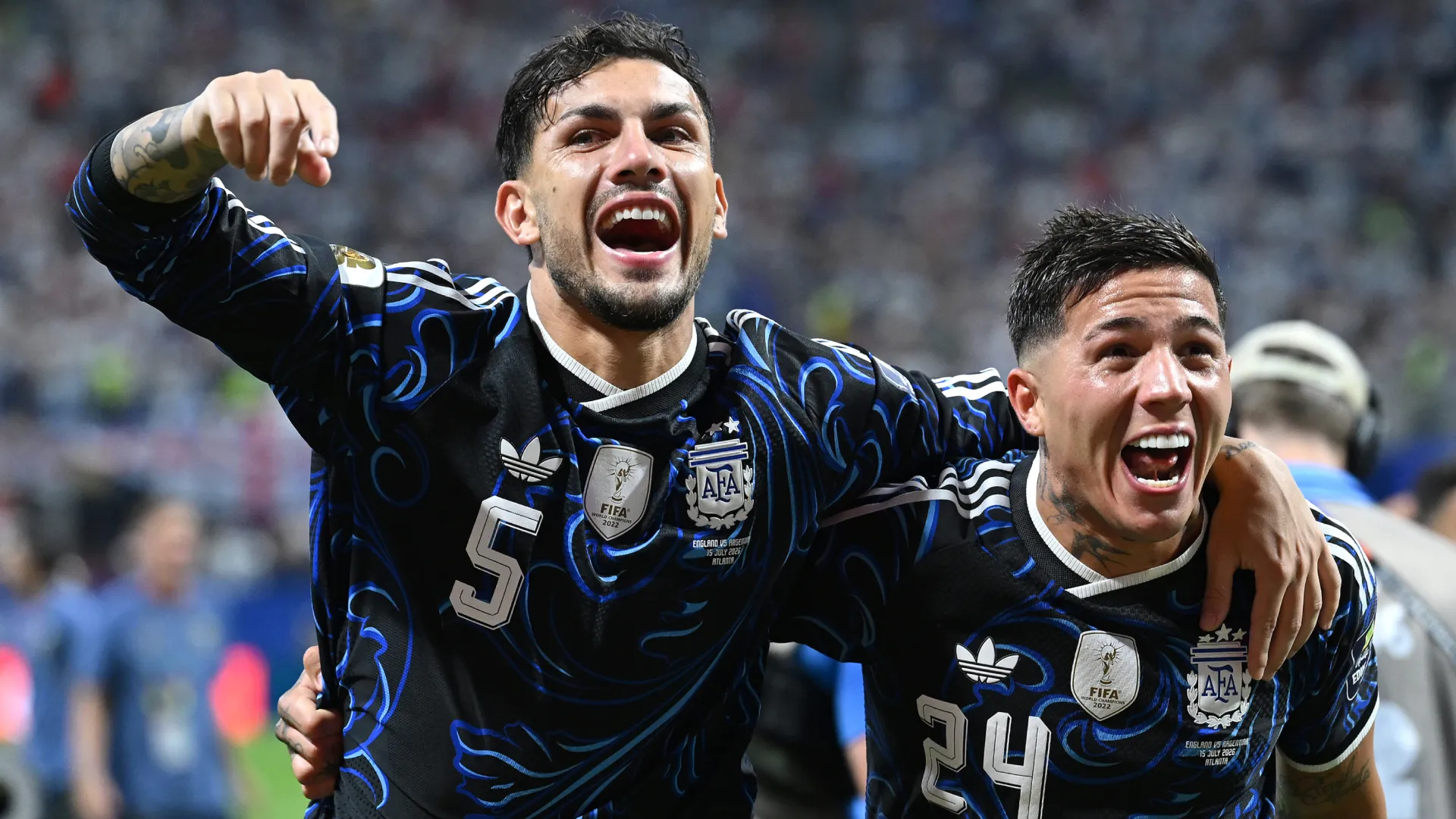 Leandro Paredes and Enzo Fernandez of Argentina. (Getty Images)