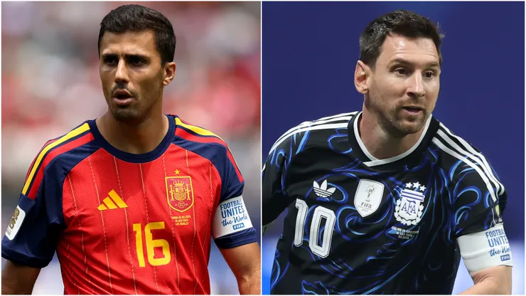 Rodri of Spain and Lionel Messi of Argentina.