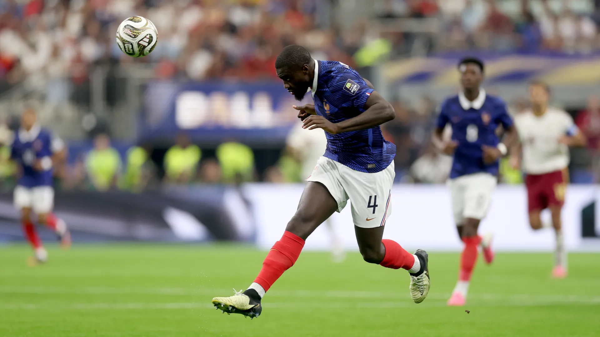 Dayot Upamecano during the 2026 World Cup semifinal vs Spain. (Getty Images)