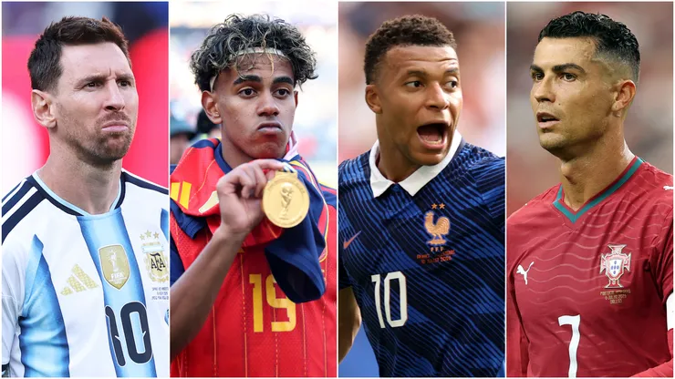 Lionel Messi, Lamine Yamal, Kylian Mbappe, and Cristiano Ronaldo