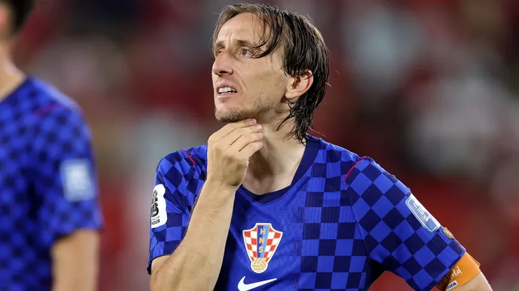 Luka Modric #10 of Croatia looks on.