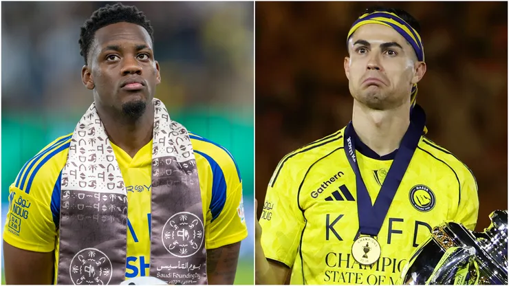 Jhon Duran (left) and Cristiano Ronaldo (right)