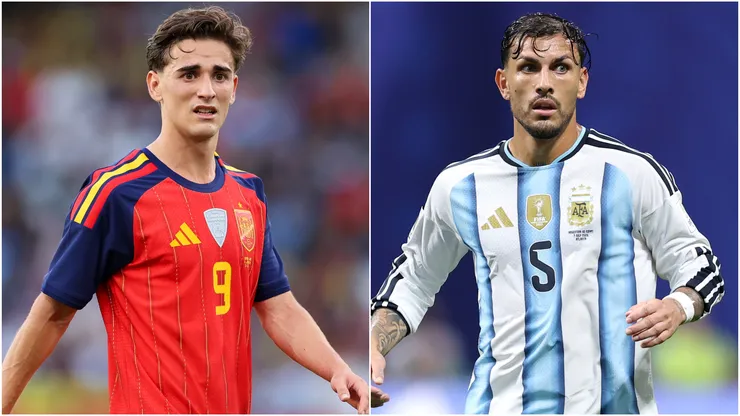 Gavi of Spain and Leandro Paredes of Argentina.