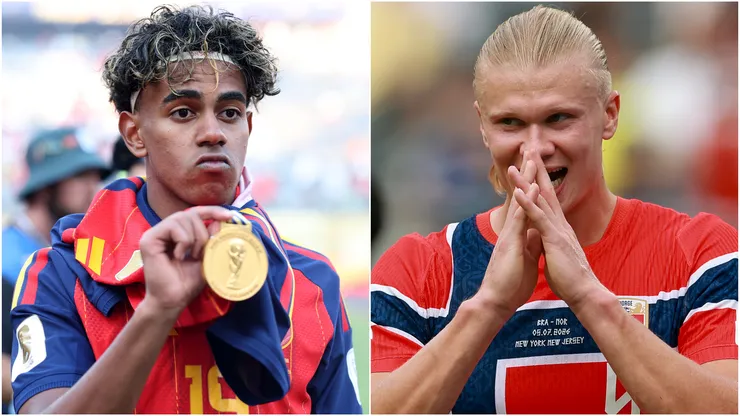 Lamine Yamal (left) and Erling Haaland (right)