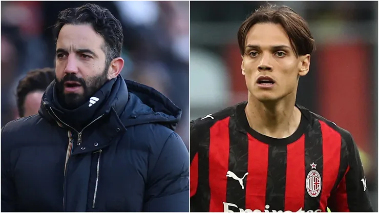 Ruben Amorim, Manager of AC Milan and Samuele Ricci.