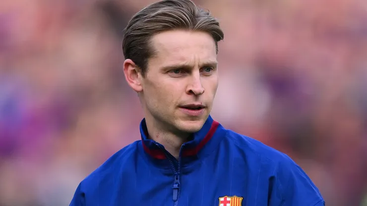 Frenkie De Jong of FC Barcelona looks on during the LaLiga EA Sports match.