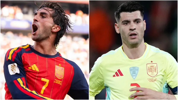Spain strikers Ferran Torres and Alvaro Morata.