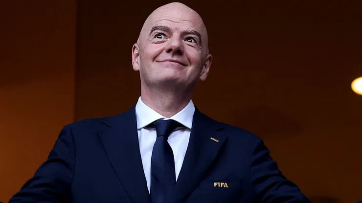 FIFA President Gianni Infantino attends the World Cup 2026 Round of 32 match.