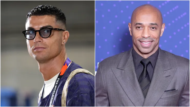 Cristiano Ronaldo (L) and Thierry Henry (R).