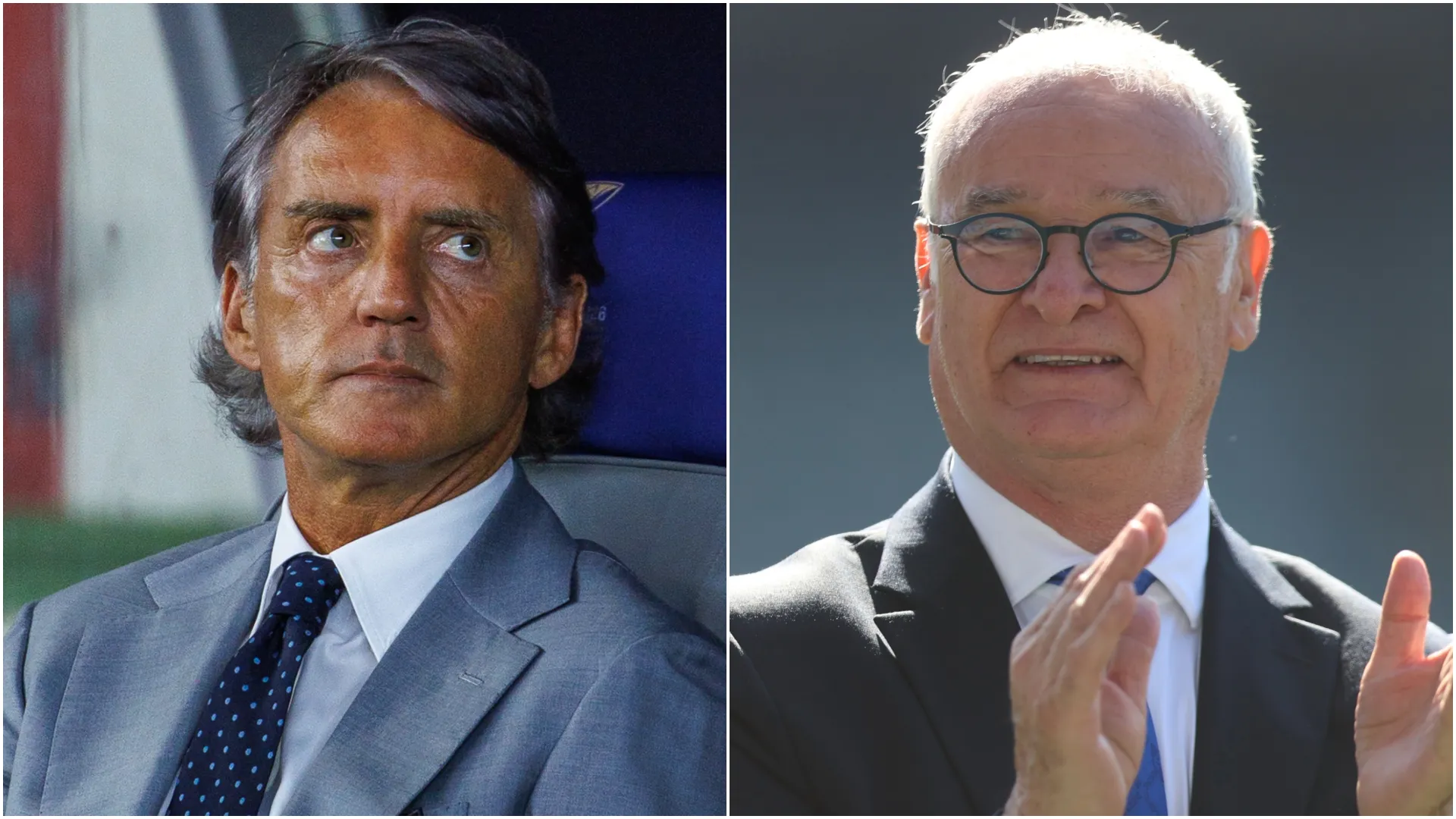 Roberto Mancini and Claudio Ranieri.