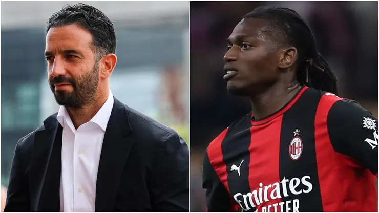 AC Milan Manager Ruben Amorim and Rafael Leao.