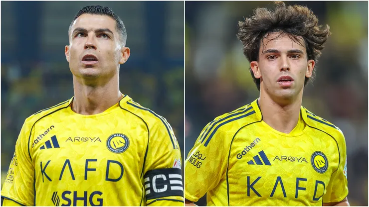 Cristiano Ronaldo and Joao Felix of Al Nassr.