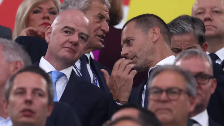 Gianni Infantino, President of FIFA and Aleksander Ceferin, President of UEFA