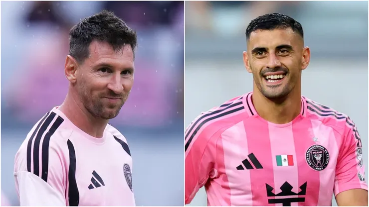 Lionel Messi #10 and German Berterame #19 of Inter Miami CF.