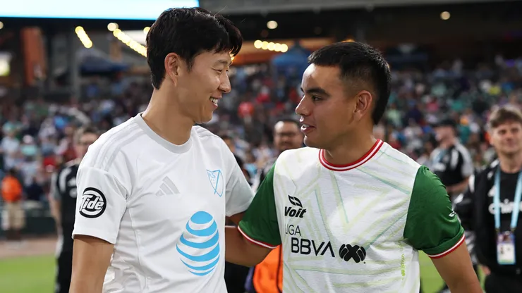 Son Heung-Min of MLS All-Star and Elias Montiel of Liga MX All-Star.