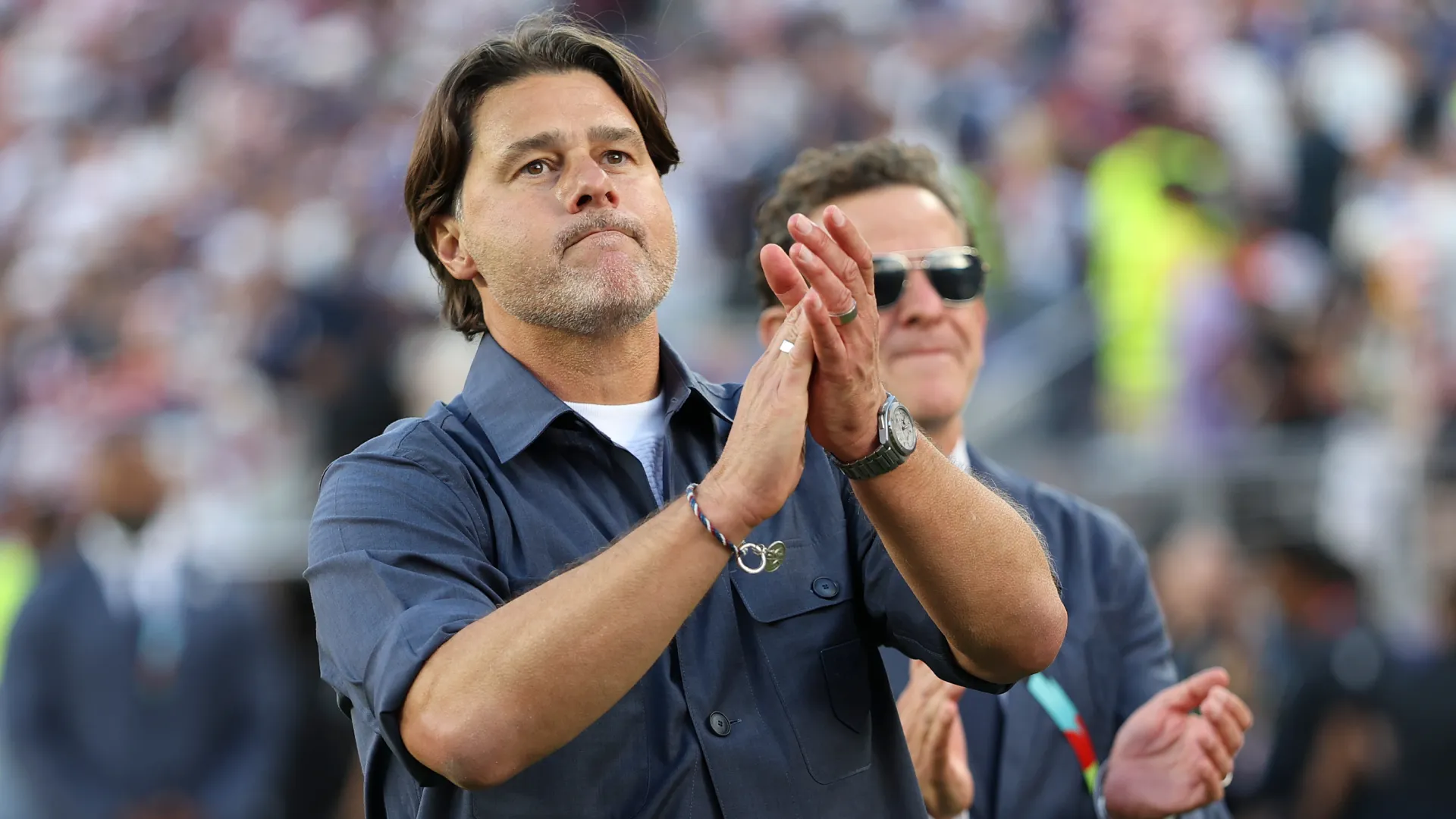 Mauricio Pochettino celebrates USA’s victory over Bosnia and Herzegovina. (Getty Images)