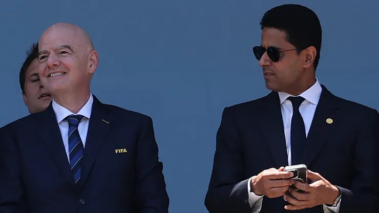 Gianni Infantino, President of FIFA, Nasser Al-Khelaifi, president of Paris Saint-Germain