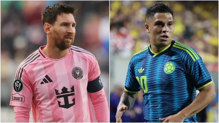 Lionel Messi of Inter Miami and Juan Fernando Quintero.