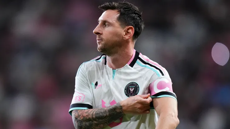 Lionel Messi #10 of Inter Miami CF against the Columbus Crew.