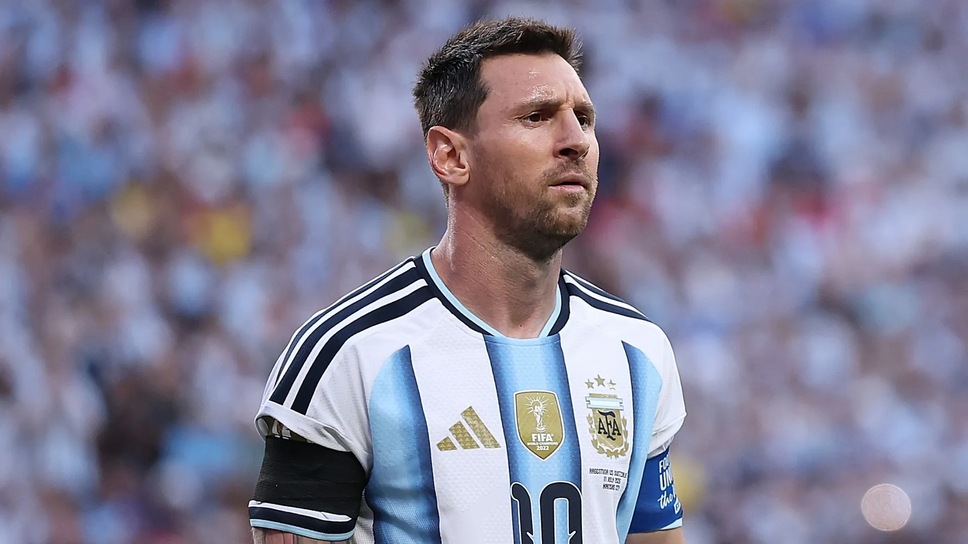 Lionel Messi #10 of Argentina.