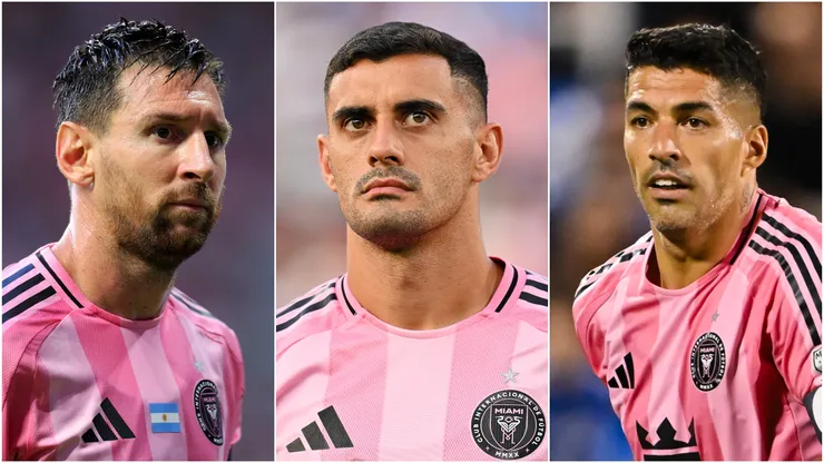 Lionel Messi, German Berterame, and Luis Suarez of Inter Miami CF.