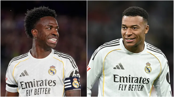 Vinicius Junior and Kylian Mbappe of Real Madrid.