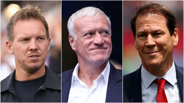 Julian Nagelsmann, Didier Deschamps and Rudi Garcia.
