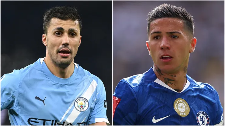 Rodri of Manchester City and Enzo Fernandez of Chelsea.