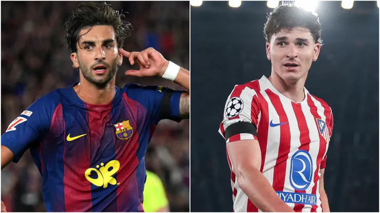 Ferran Torres of Barcelona and Julian Alvarez of Atletico Madrid.