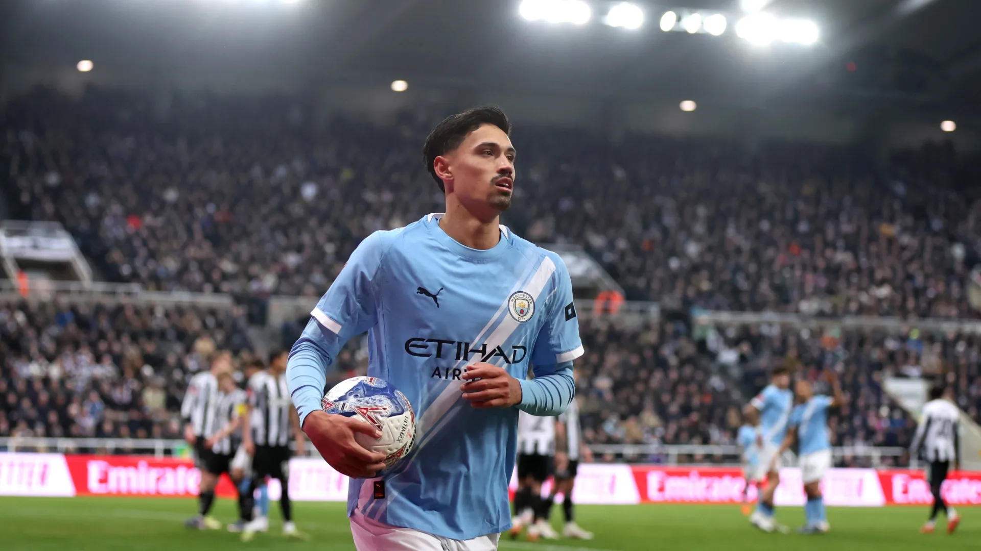 Tijjani Reijnders of Manchester City against Newcastle United.