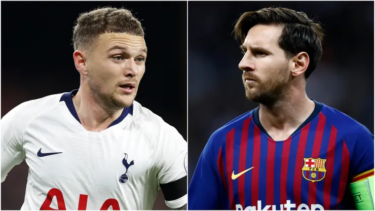 Kieran Trippier and Lionel Messi.