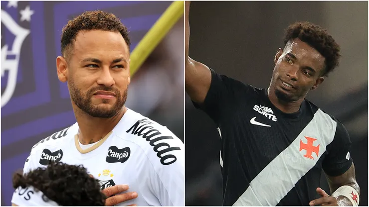 Neymar of Santos and Thiago Mendes of Vasco da Gama.