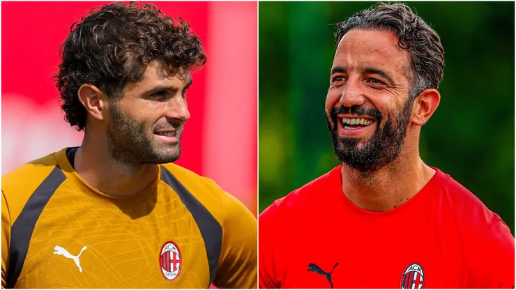 Ruben Amorim (left) and Christian Pulisic (right)