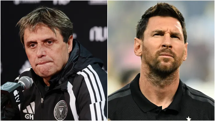 Guillermo Hoyos (left) and Lionel Messi (right)